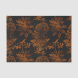 Papel De Seda Damasco floral real de Halloween