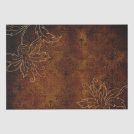 Papel De Seda Damasco floral vintage dorado grunge