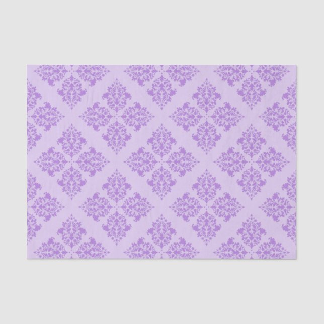 Papel De Seda Damasco marroquí de Lavender (Anverso)