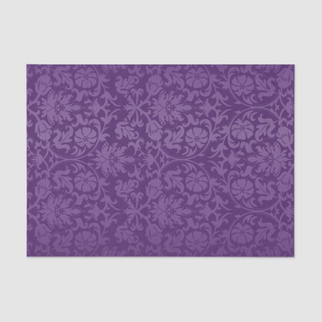 Papel De Seda Damasco morado (Anverso)