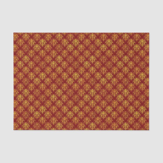 Papel De Seda Damasco rico del día de fiesta (Anverso)