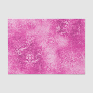 Papel De Seda Damasco rosa caliente con problemas