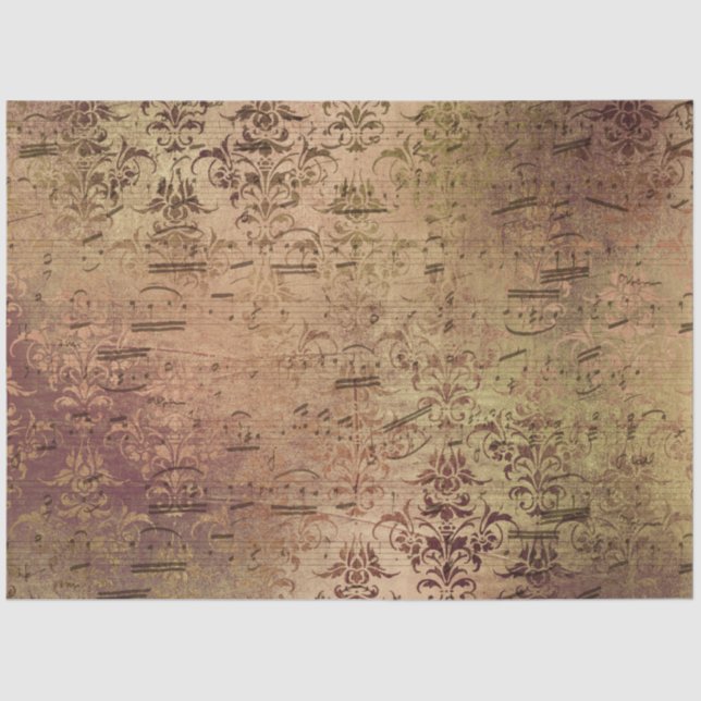 Papel De Seda Damask Ephemera Design Series #11 (Anverso)