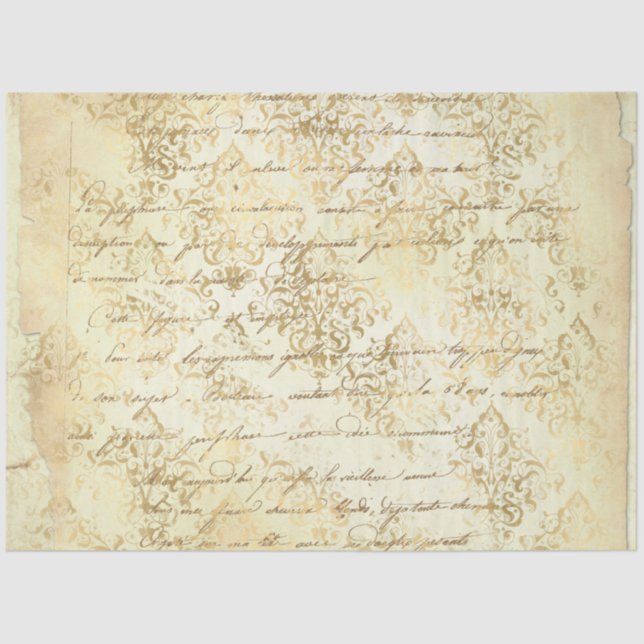 Papel De Seda Damask Ephemera Design Series #4 (Anverso)