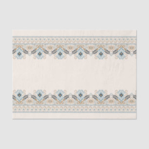 Papel De Seda Damask Ikat Embroidery Boho Light Decoup