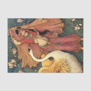 Papel De Seda “Damayanti y el cisne” de Warwick Goble