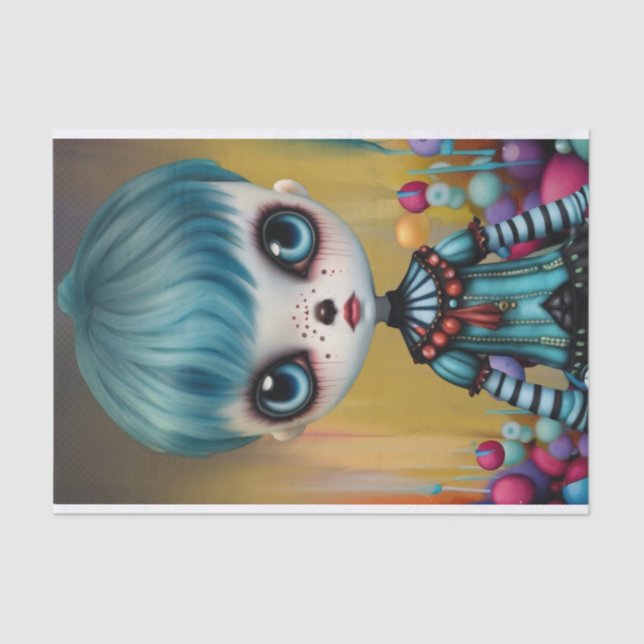 Papel De Seda Damien, muñeca asquerosa, hermano de Agatha (Anverso)