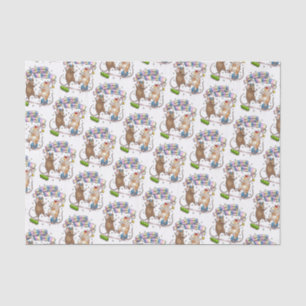 Papel De Seda Dancing Mice Name & Age Happy Birday Fiesta