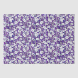 Papel De Seda Dandelion Bloom Summer Flowers Patrón floral Verde