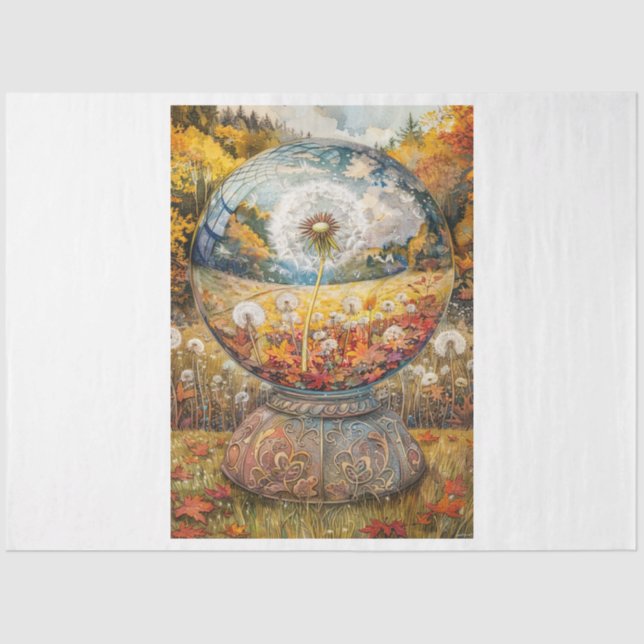 Papel De Seda Dandelion Globe (Anverso)