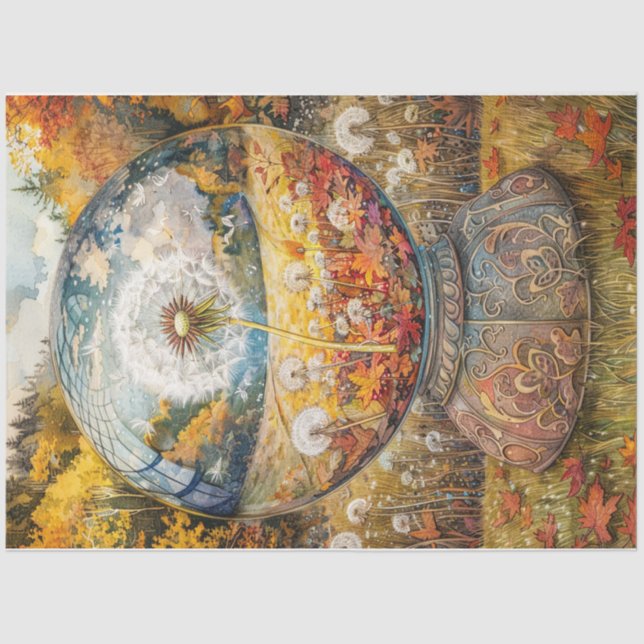 Papel De Seda Dandelion Globe (Anverso)