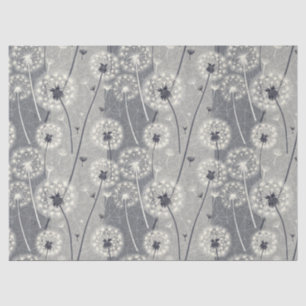 Papel De Seda Dandelion monocromo moderno