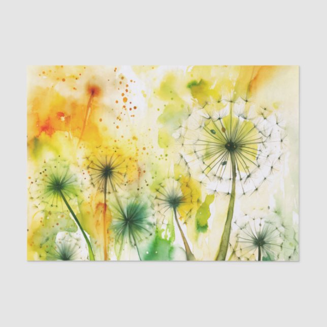 Papel De Seda DANDELIONS Decoupage paper (Anverso)