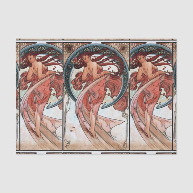 Papel De Seda Danza de Alfons Mucha 1898 (Anverso)