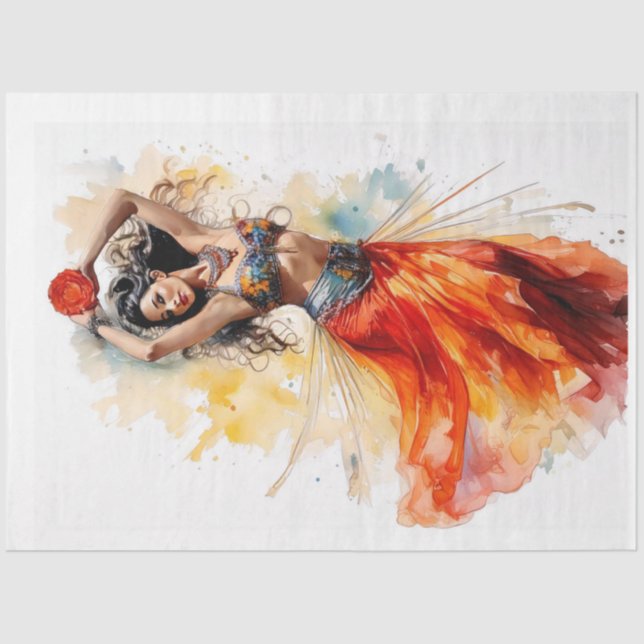 Papel De Seda Danza del Rosa (Anverso)