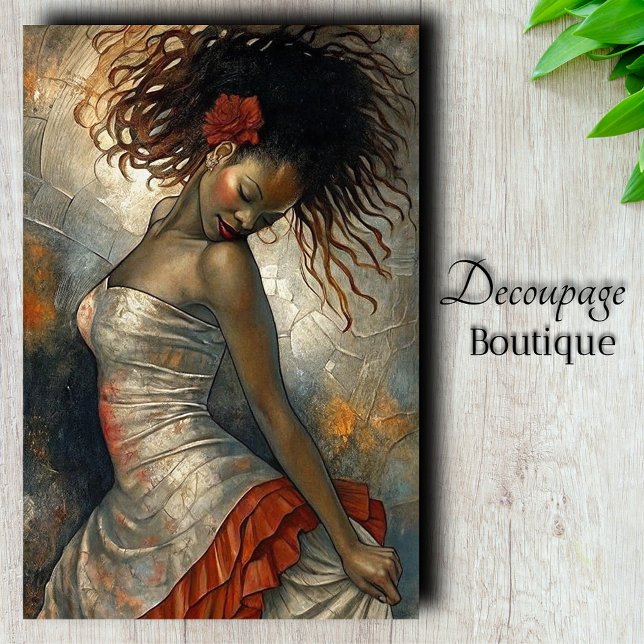 Papel De Seda Danza Divina Decoupage (Dance Divine Decoupage Tissue Paper)
