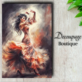 Papel De Seda Danza Etérea - Espíritu Flamenco Sueños en Acuarel