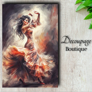 Papel De Seda Danza Etérea - Espíritu Flamenco Sueños en Acuarel