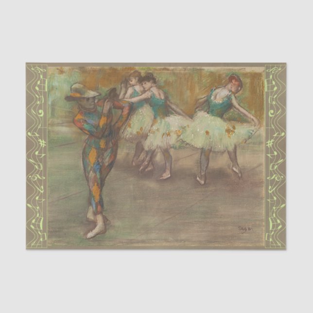 Papel De Seda Danza Harlequin, Degas (Anverso)