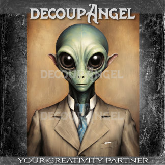 Papel De Seda Dapper Alien Decoupage