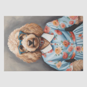 Papel De Seda Dapper Golden Doodle con atuendo elegante