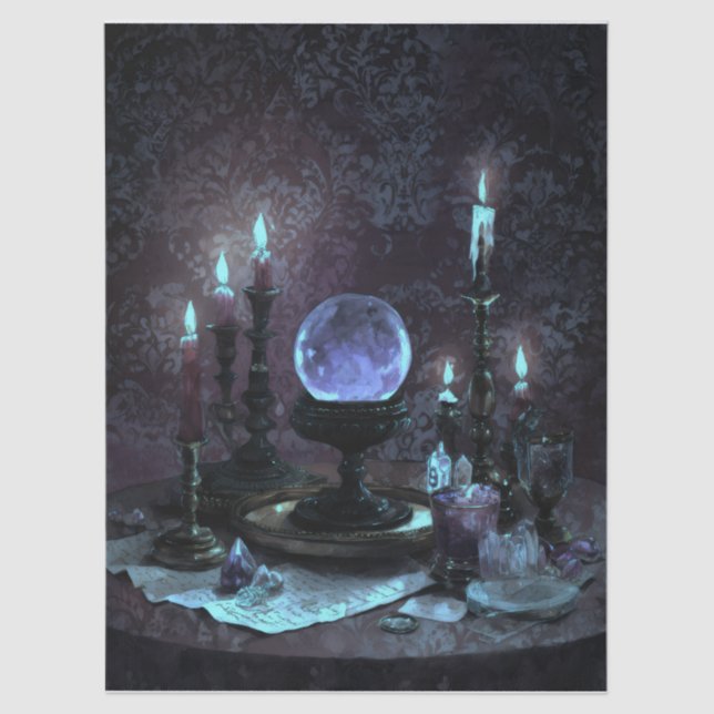 Papel De Seda Dark Elegant Romantic Gothic Table  (Anverso)