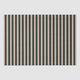 Papel De Seda Dark Green Gray Stripes Birday