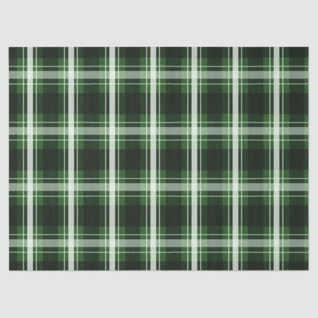 Papel De Seda Dark Green Plaid (Anverso)