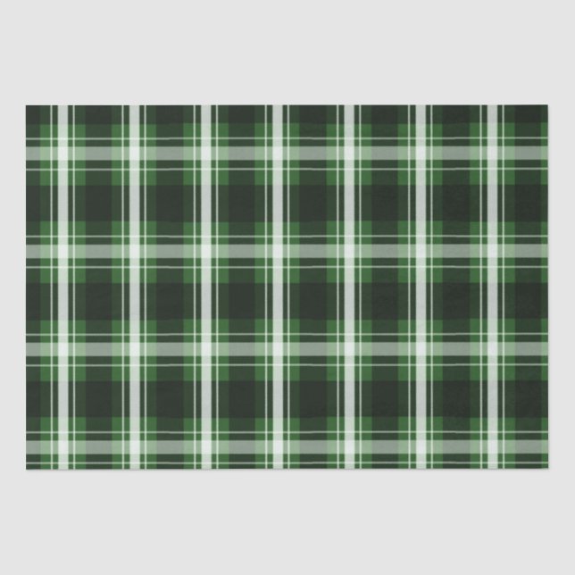 Papel De Seda Dark Green Plaid (Anverso)