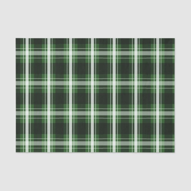 Papel De Seda Dark Green Plaid (Anverso)