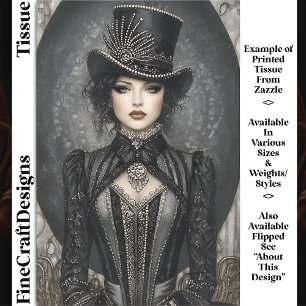 Papel De Seda Dark Steampunk Lady Ringmaster DN7L Decoupage