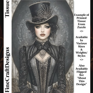 Papel De Seda Dark Steampunk Lady Ringmaster DN7R Decoupage