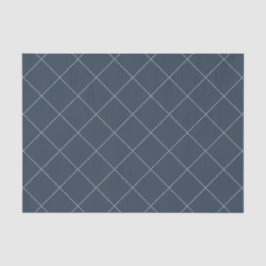 Papel De Seda Dashed Diamond Grid Geometric Midnight Navy