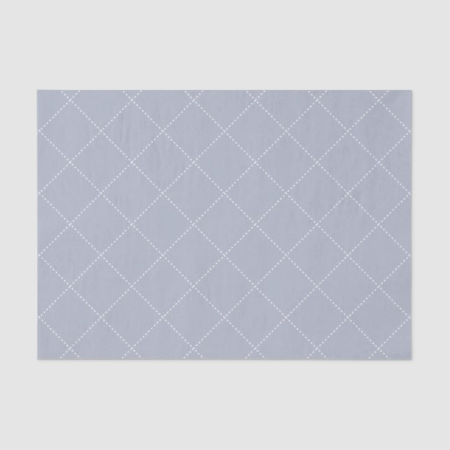 Papel De Seda Dashed Diamond Grid Geometric Pale Slate (Anverso)
