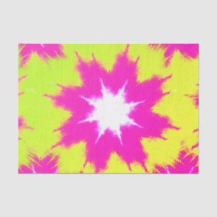 Papel De Seda Dazzle Rose Verde Amarillo Tie Dye Moderno
