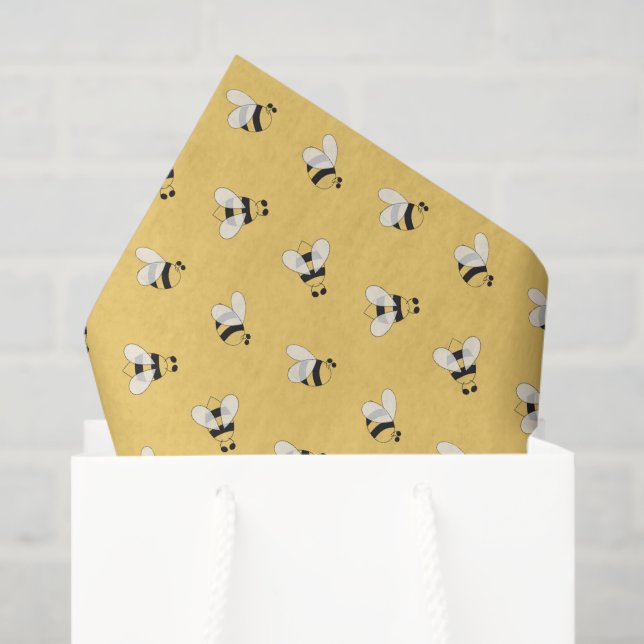 Papel de seda de abeja, papel de decoupage de abej (Bolsa de regalo)