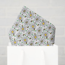 Papel de seda de Abejas y Margaritas