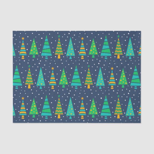 Papel de seda de abetos nevados (Anverso)