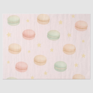 Papel de seda de acuarela de macarrones y estrella