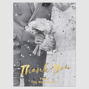 Papel de seda de agradecimiento para foto de boda