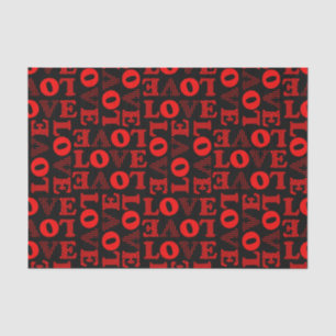 Papel de seda de AMOR Rojo y Negro