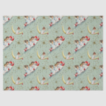 Papel de seda de ángeles de Navidad vintage