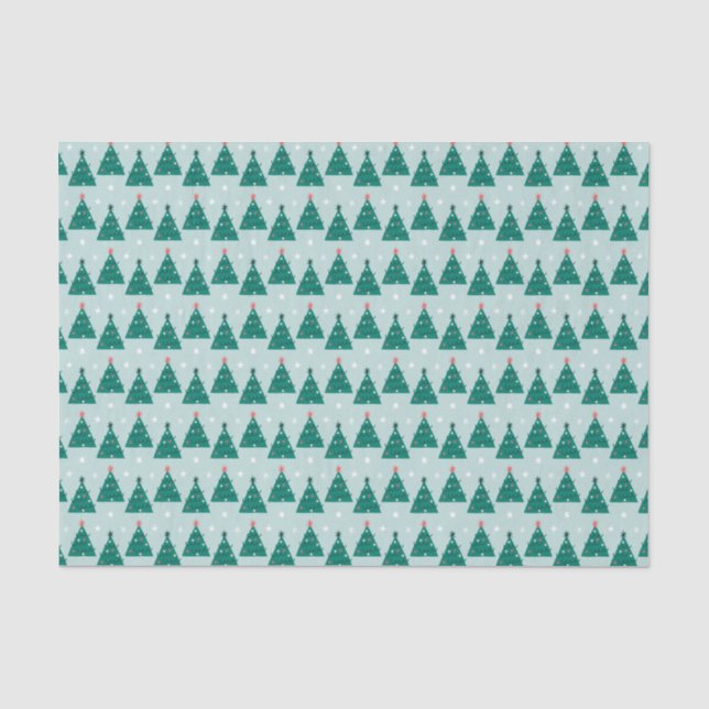 Papel de seda de árbol de Navidad Merry Holly Days (Anverso)