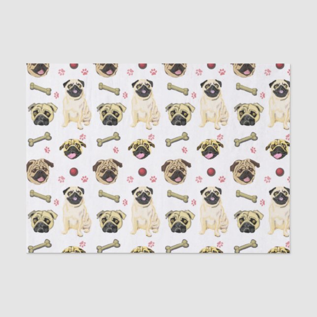 Papel de seda de arte de Pug (Anverso)