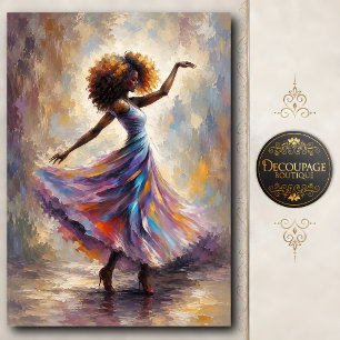 Papel de seda de bailarina contemporánea colorido