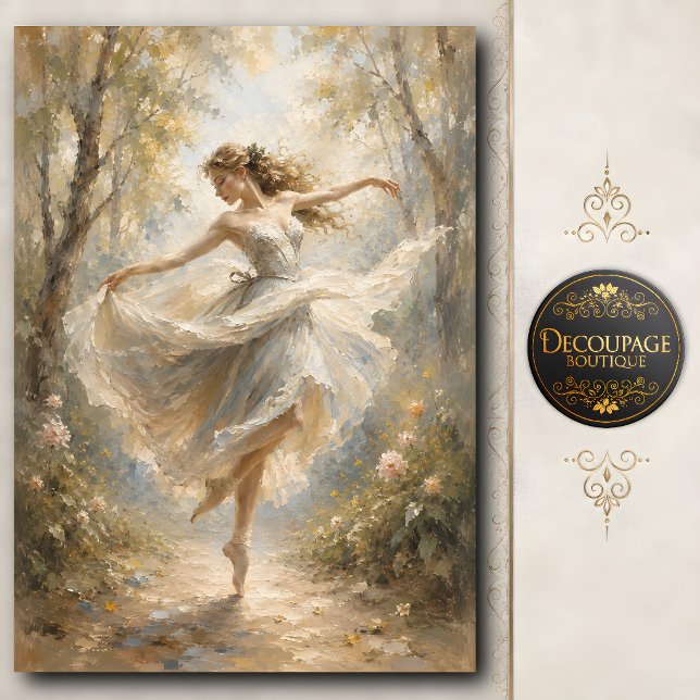 Papel de seda de bailarina de ballet del bosque (Woodland Ballet Dancer Tissue Paper)
