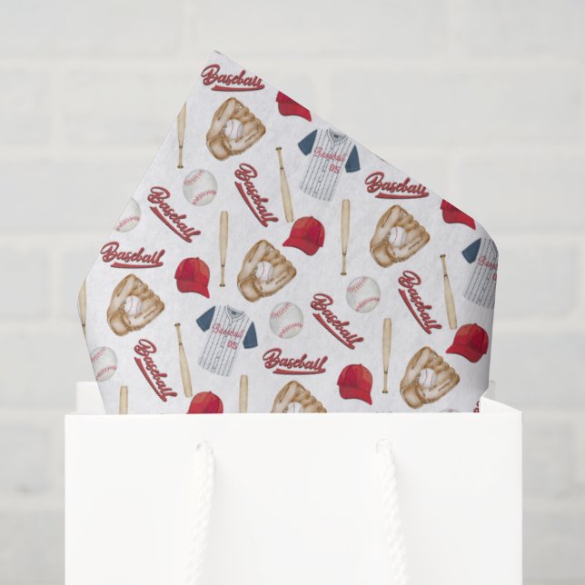 Papel de seda de béisbol (Bolsa de regalo)