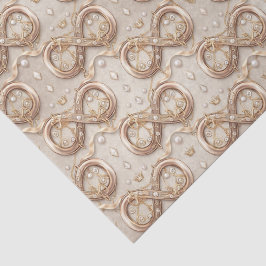 Papel de seda de boda infinito dorado