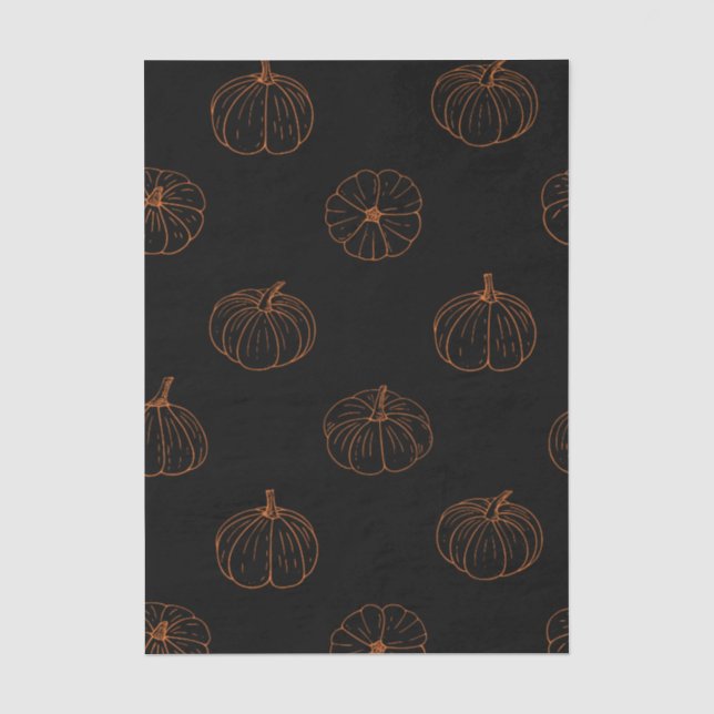 Papel de seda de calabaza de otoño – Envoltura de  (Anverso)