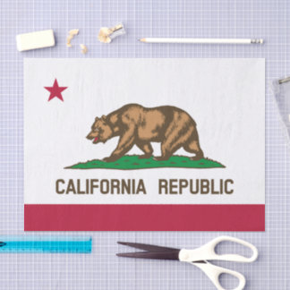 Papel de seda de California, bandera de California